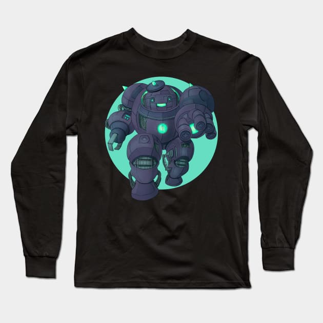 Cyberpunk Marshmallow Mech Man Long Sleeve T-Shirt by GeekMachine
